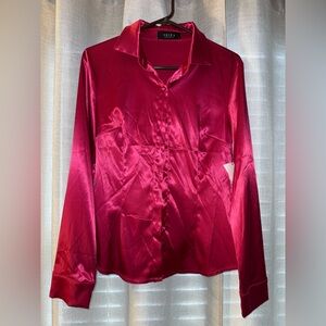 Akira button down satin top